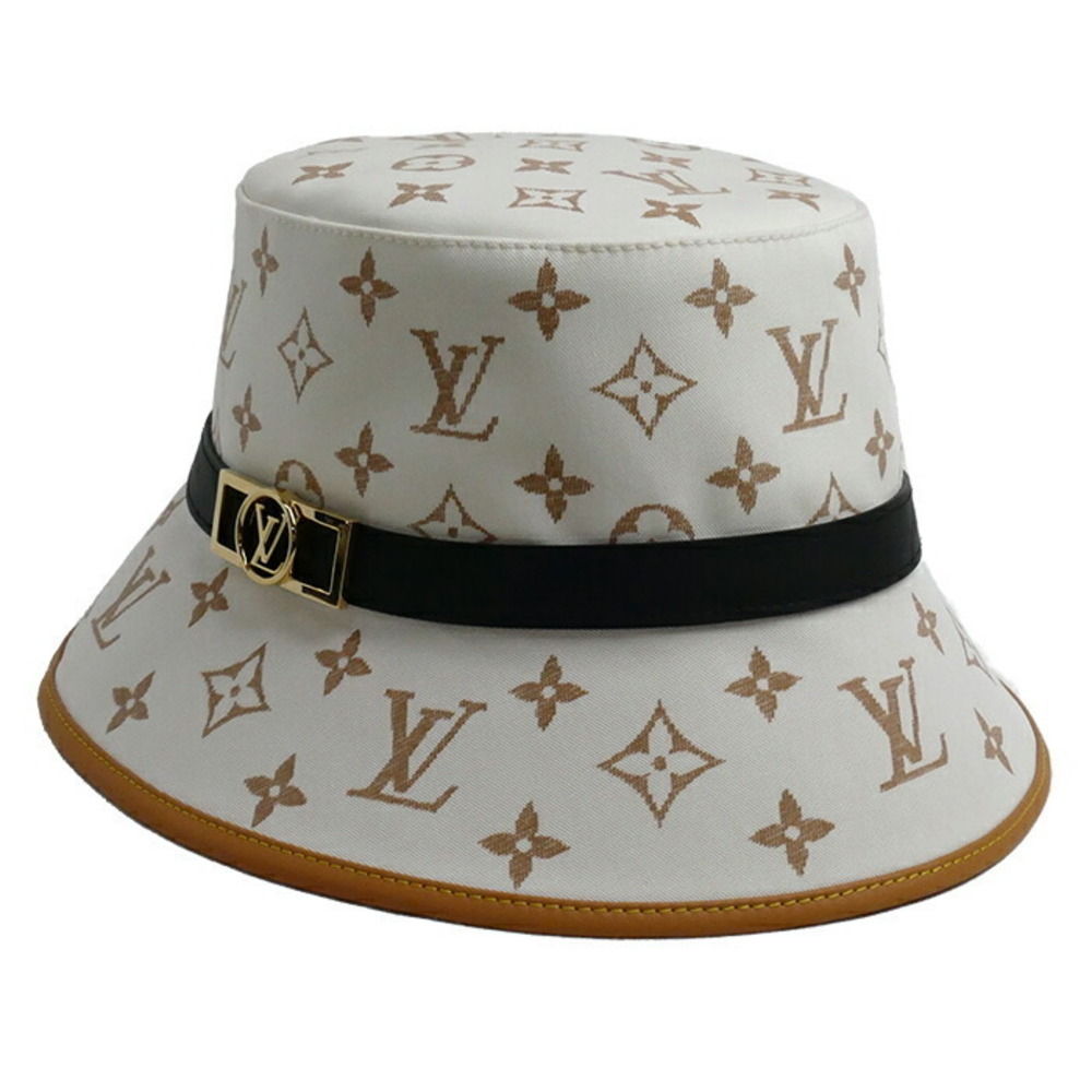 Louis Vuitton Dauphine Bucket Hat White Beige